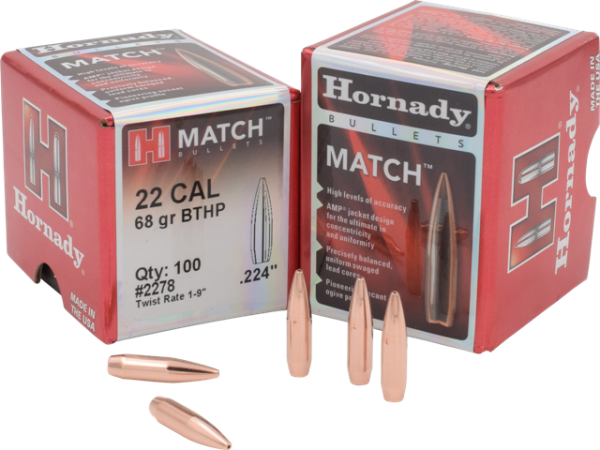 Hornady .22 .224" 68Grain BTHP