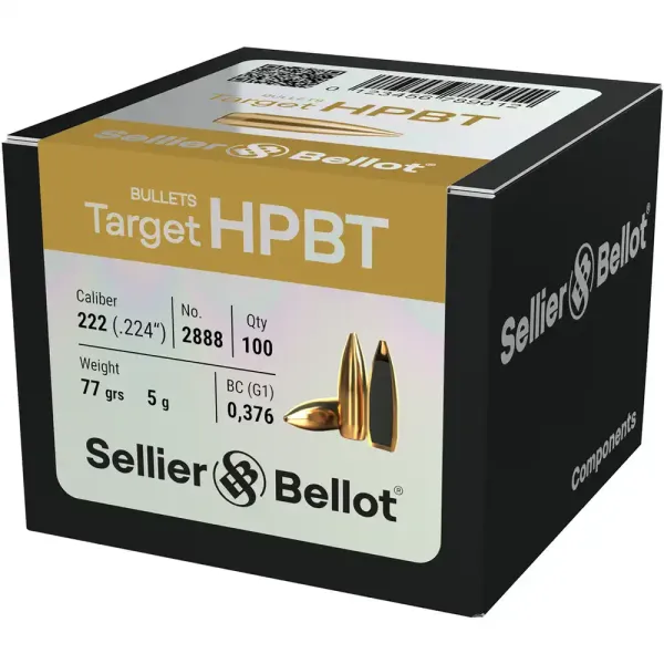 S&B  .22" .224" 77Grain Target HPBT