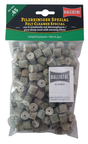 Ballistol Filzreiniger Spezial Kaliber .45  150 Stück