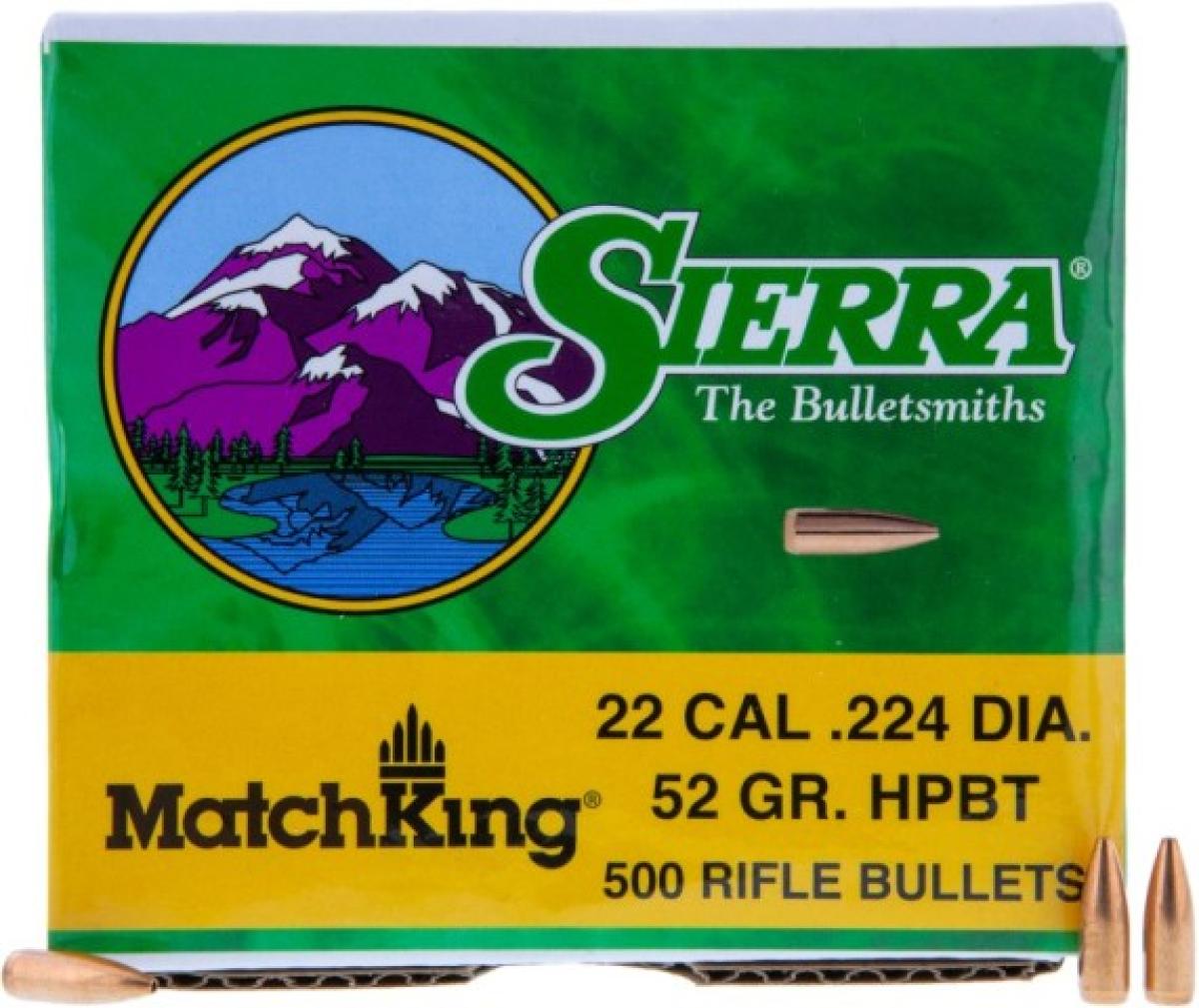 Sierra .22  .224" 52Grain Match King #1410C Bulk Pack