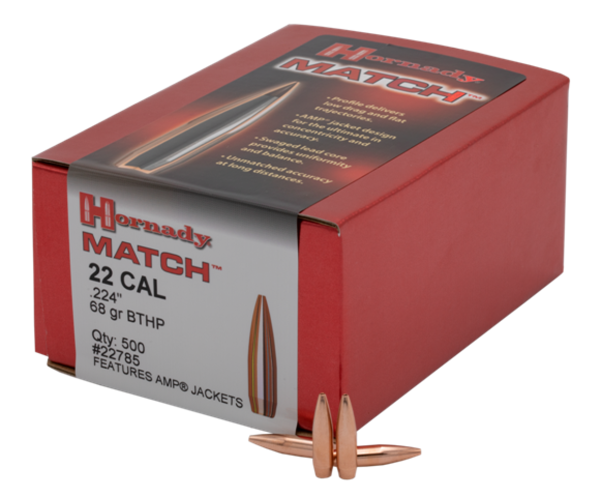 Hornady .22 .224" 68Grain BTHP 500Stück