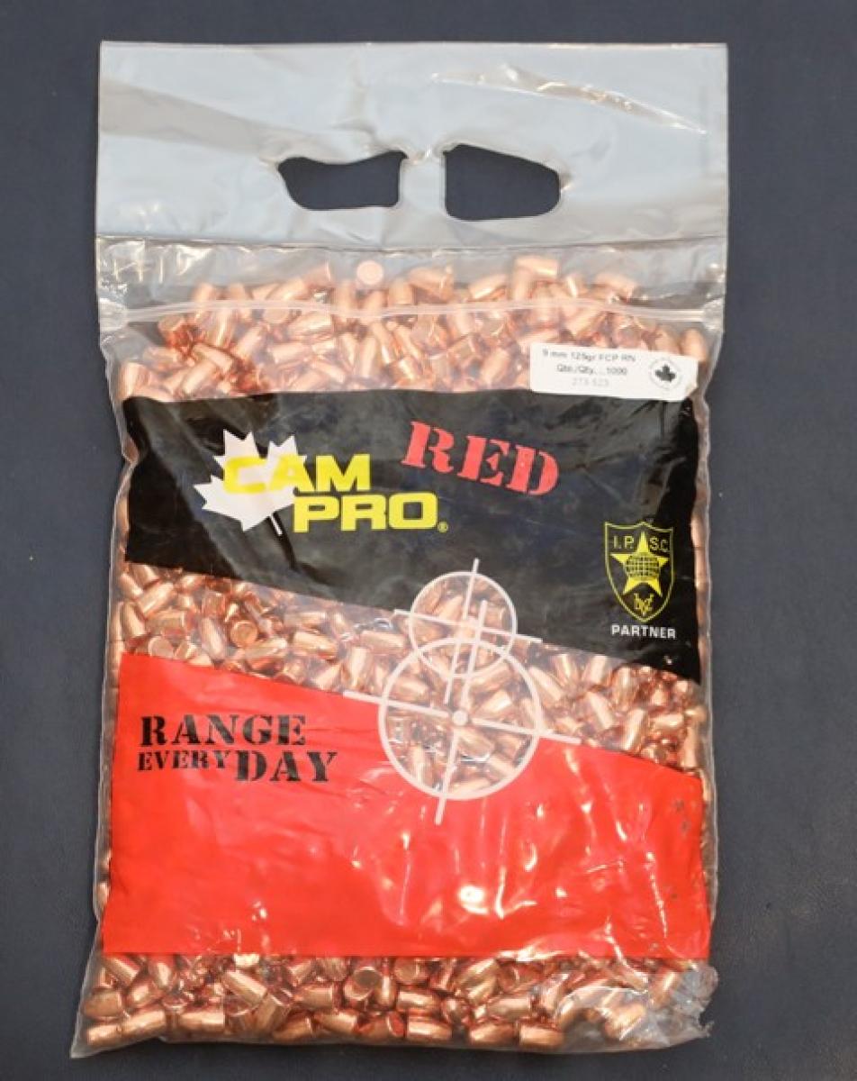 CAM PRO Red 9mm.355" 125 Grain RN
