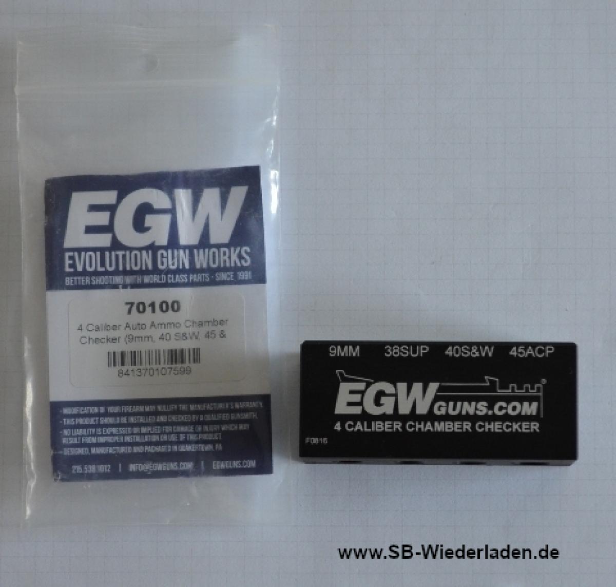 EGW Patronenlehre für 4 Kaliber