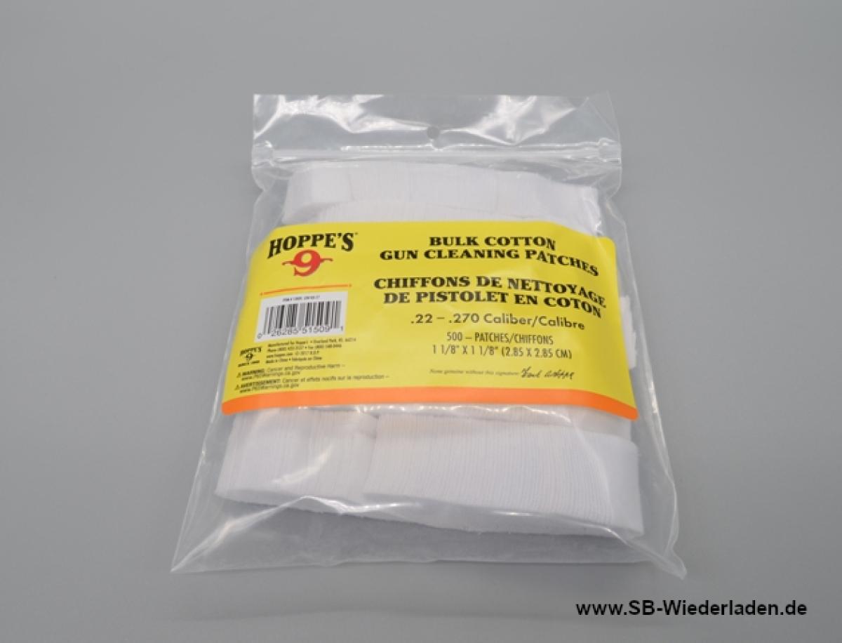 Hoppes Gun Cleaning Patches Square No.1202S  500Stück