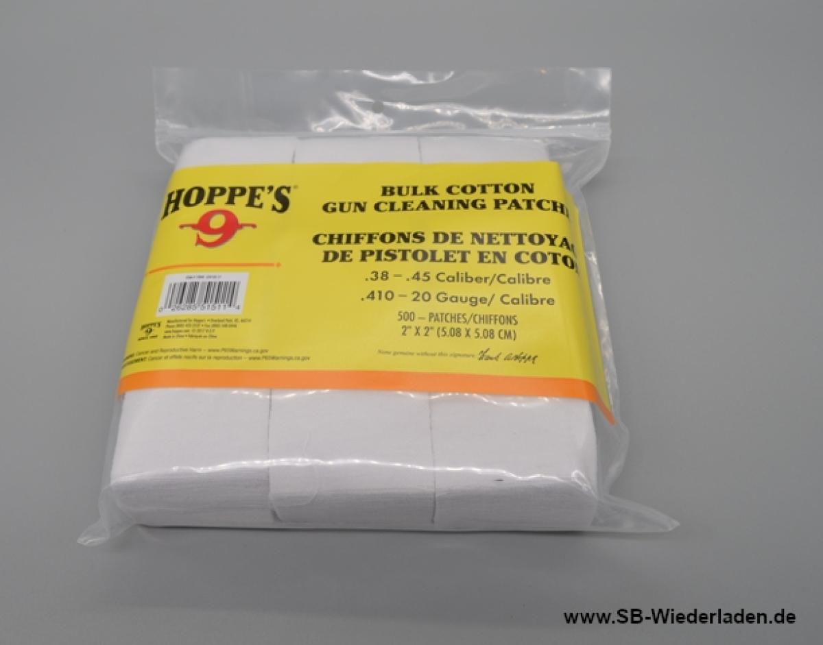 Hoppes Gun Cleaning Patches Square No.1204S  500Stück