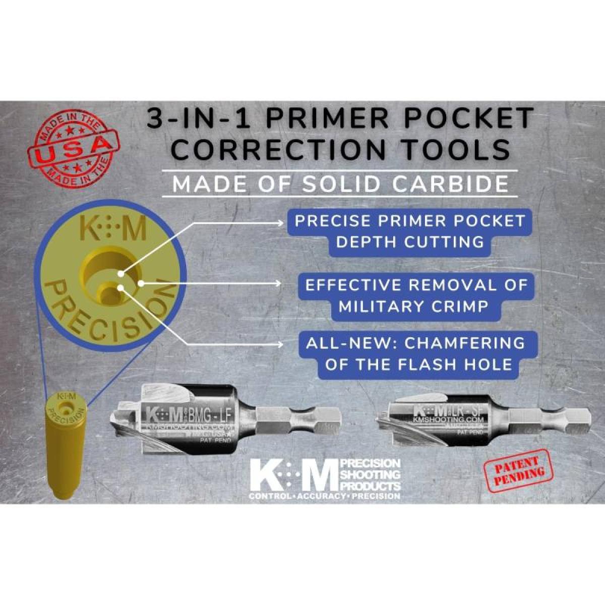 K&M Zündglockenfräser Small Rifle 3-in1