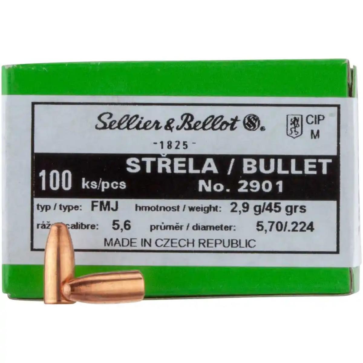 S&B  .22" .224" 45Grain FMJ