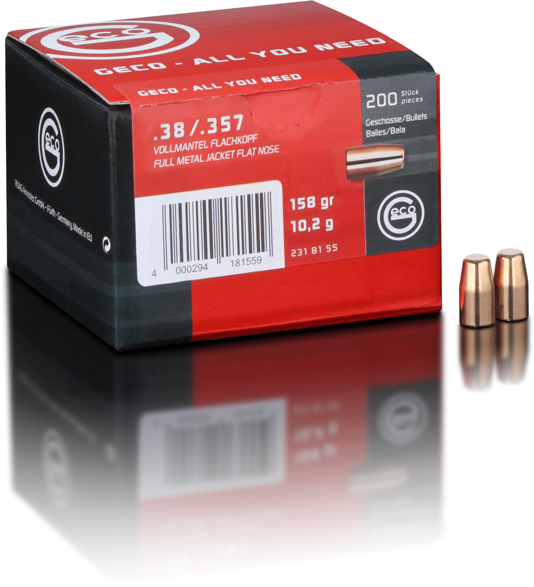 Geco .38/.357 .357" 158Grain FP