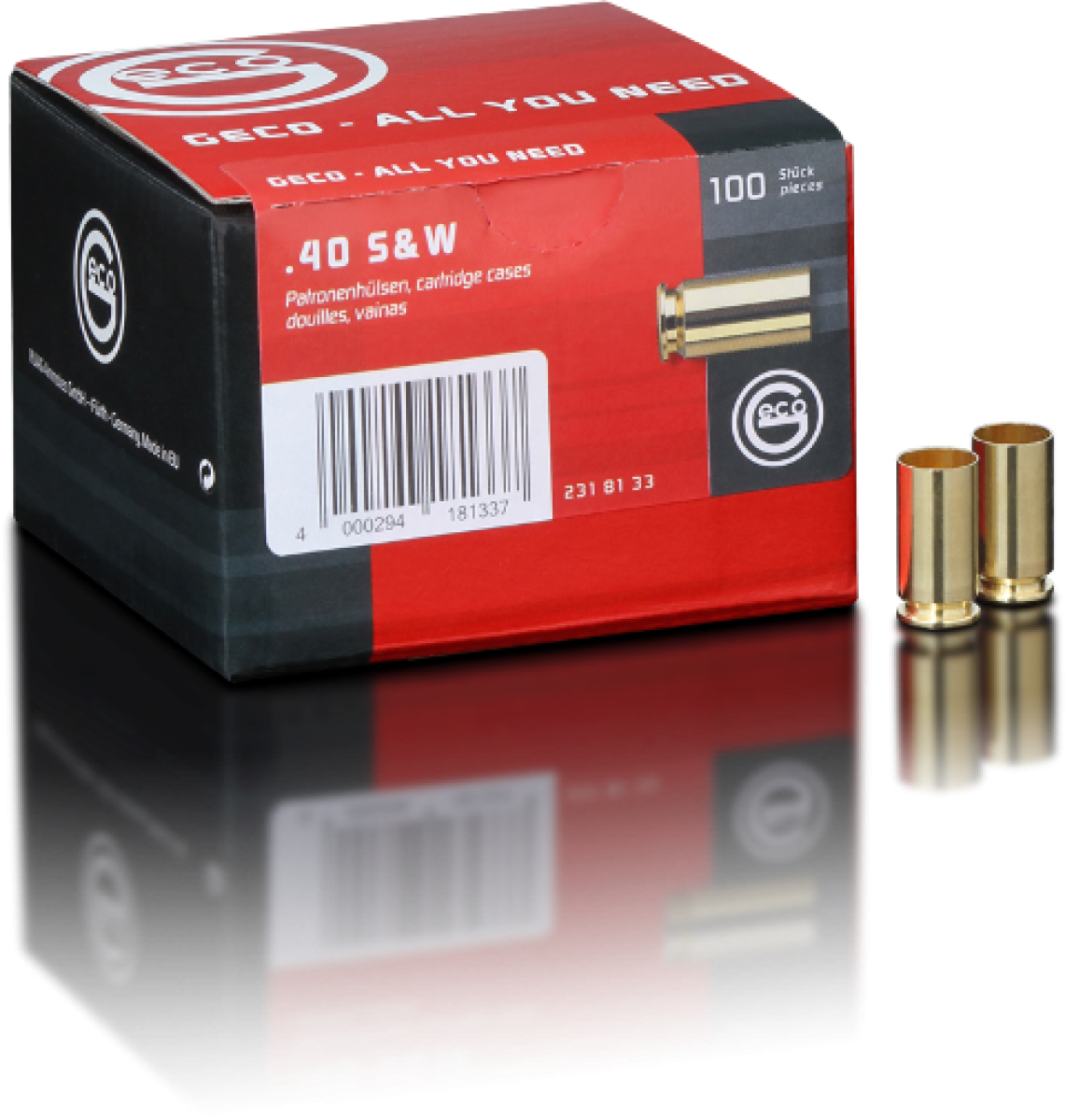 Geco Hülsen .40S&W 100Stück