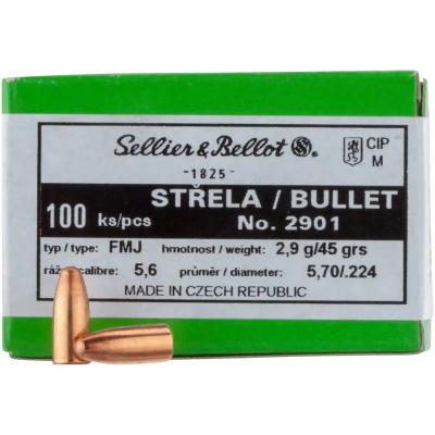 S&B  .22" .224" 45Grain FMJ